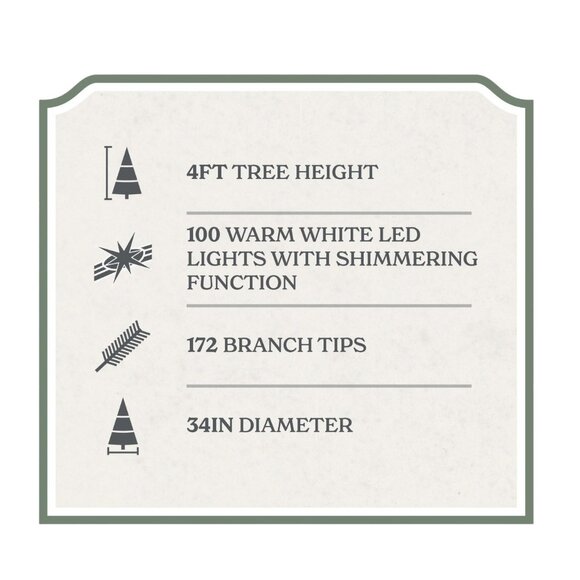 My Texas House 4FT Pre-Lit Cypress Pot Christmas Tree - NEW, FREE SHIPPING - Picture 6 of 6